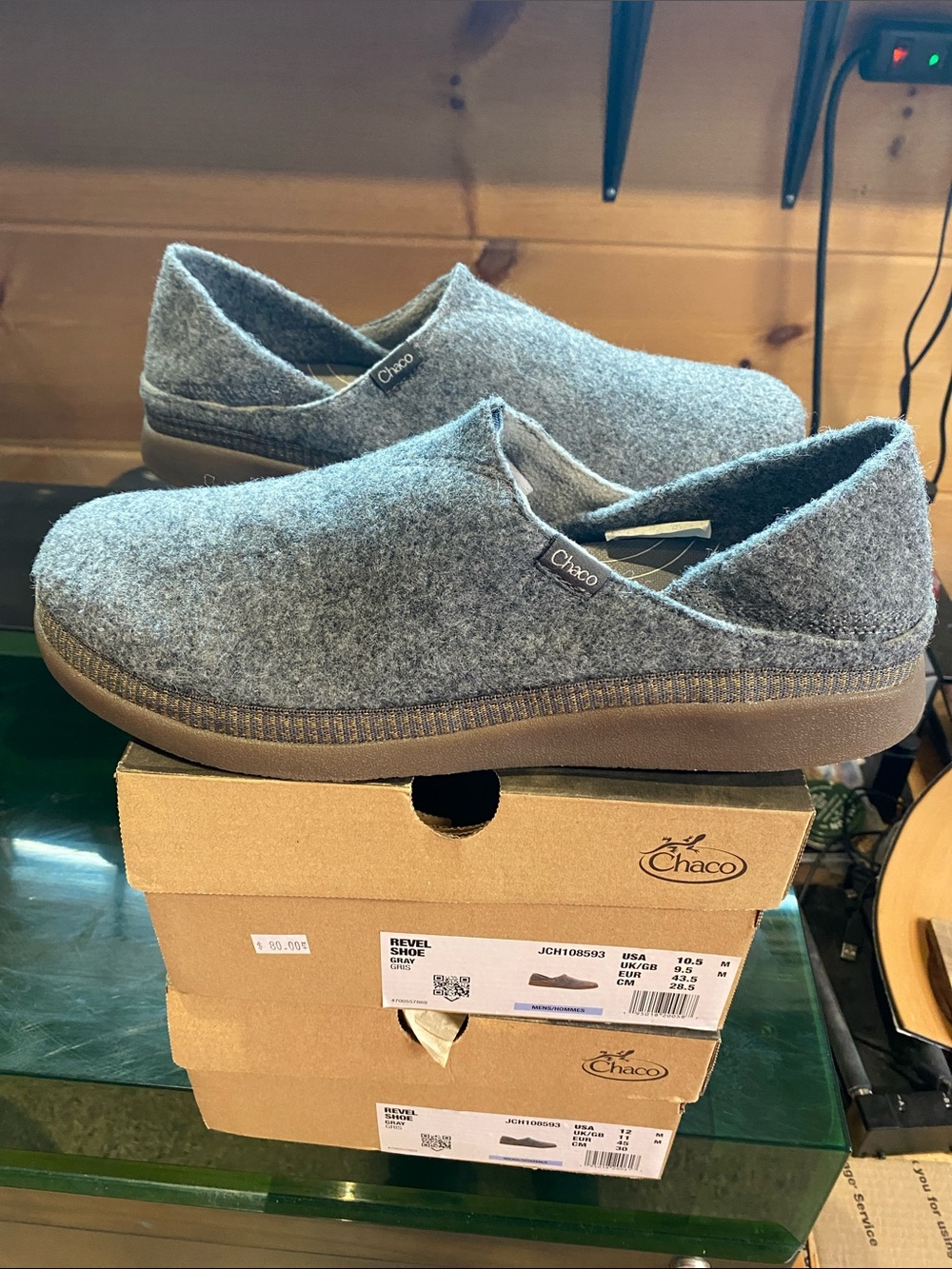 Chaco Men's Gray Wool Slip-On Casual Loafer